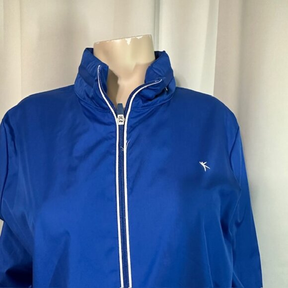 Danskin Now Women's Windbreaker Jacket Hooded Long Sleeve Blue Size XL Jr 15-17 - Picture 2 of 8